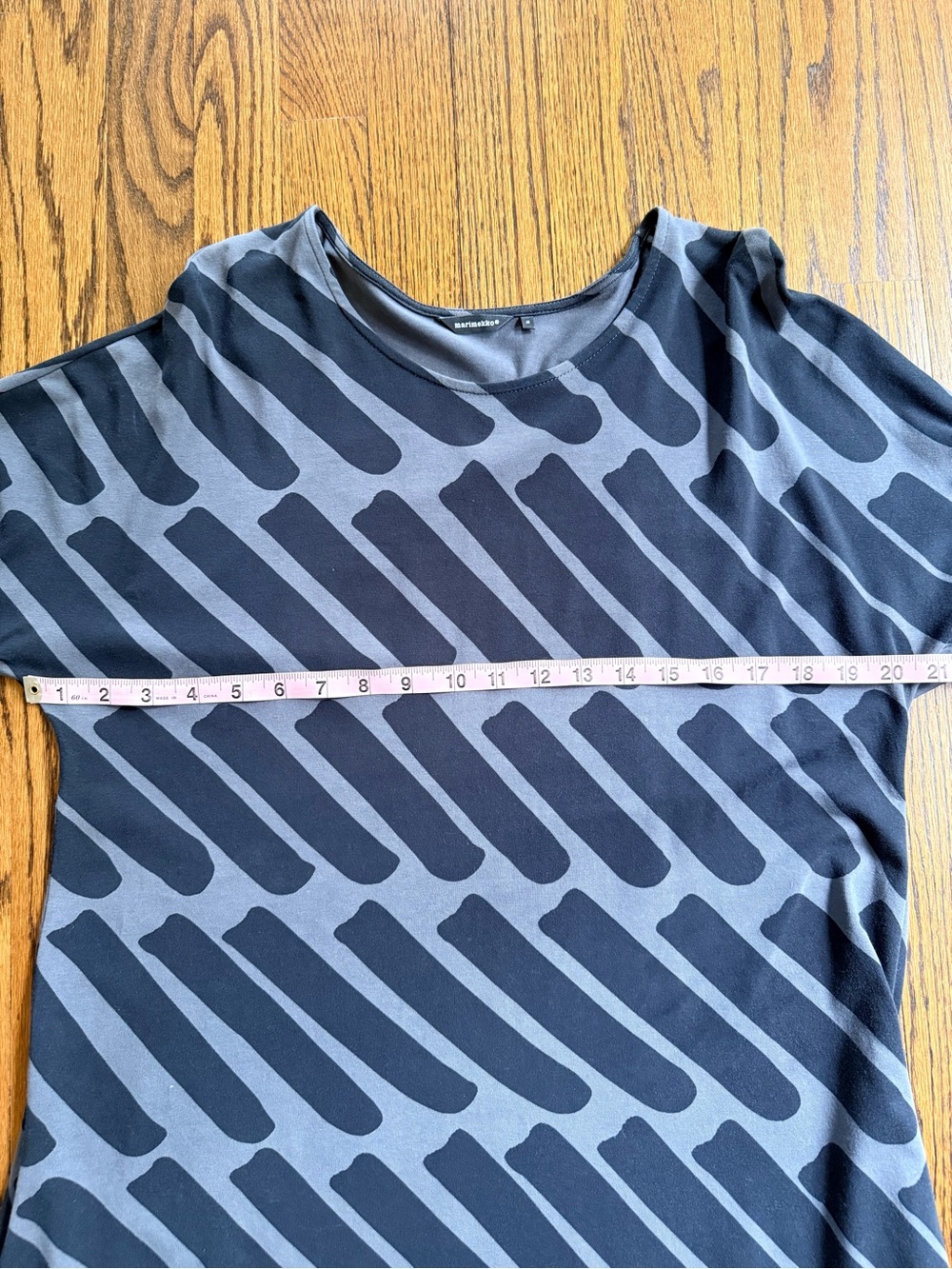 Marimekko ‘Presto’ Black & Gray Jersey Midi Dress with Abstract Print - Picture 8 of 13